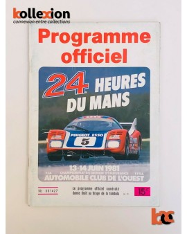 PROGRAMME OFFICIEL 24 Heures du Mans 1981