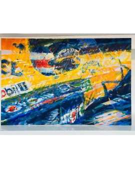 TABLEAU Adrian Mutch " The Ascendent " M. Schumacher F1 1991 90 x 60 cms