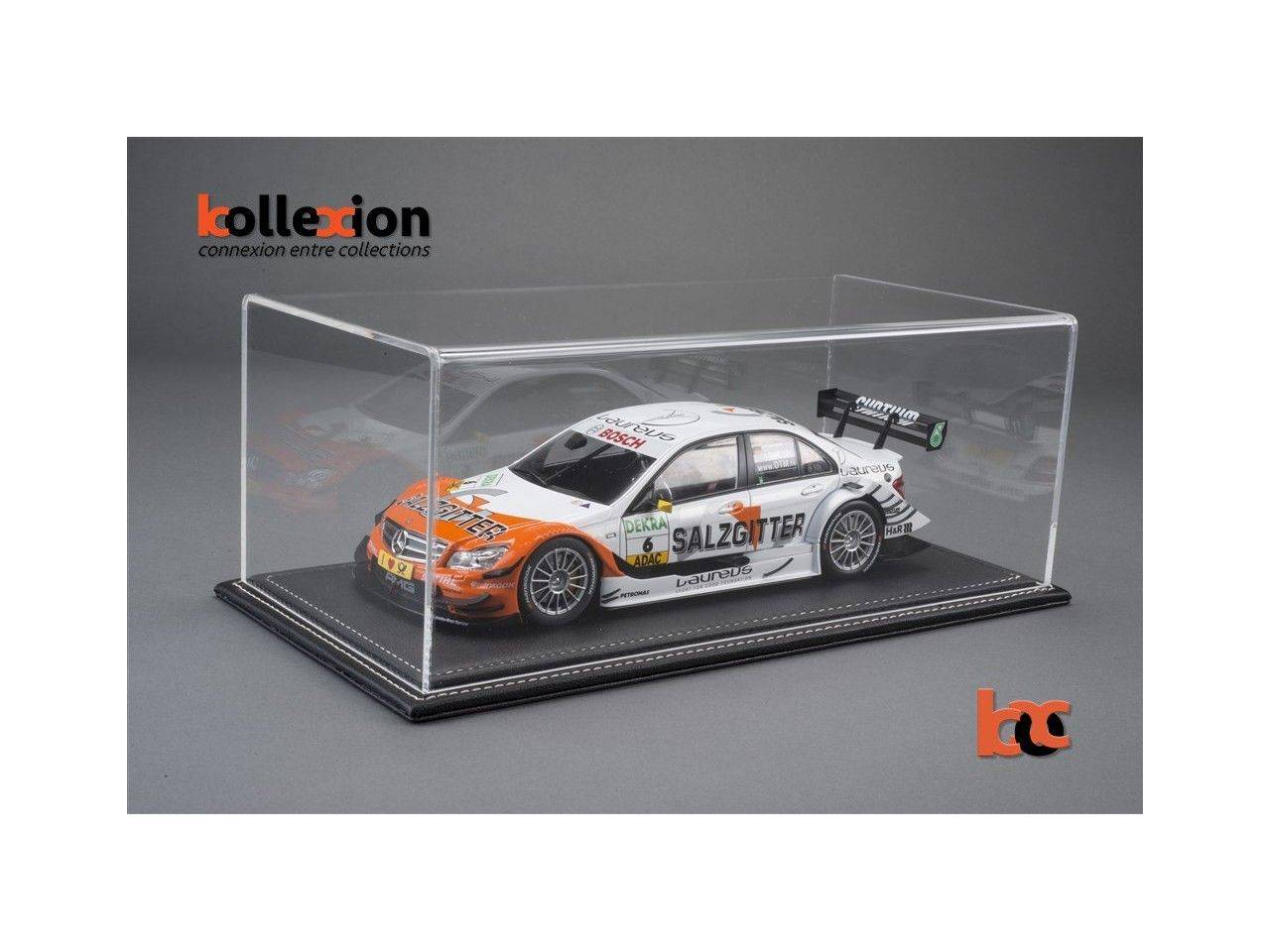 ATLANTIC ATL10013 Vetrina Display Box 1.18 Maranello Base in Pelle Nera - Leather Base 32.5cm x 16.5cm x 12.5cm