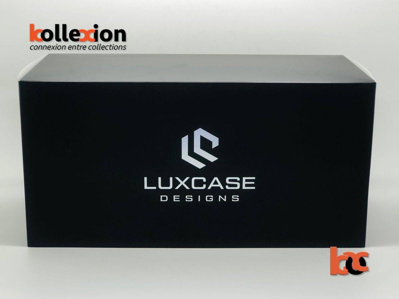 LUXCASE LC18001A Vetrina Display Box 1.18 Base in Ecopelle Nera - Synthetic 32.2cm x 16.2cm x 15.6cm
