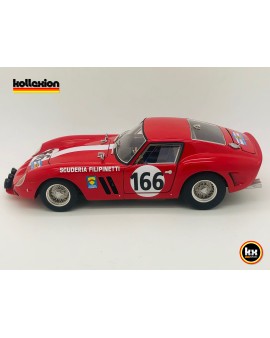 HOT WHEELS ELITE BASE K8727 FERRARI 250 GTO n°166 Tour de France 1963 E. Berney - J. Gretener 1.18