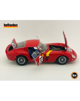 KYOSHO 08432B FERRARI 250 GTO n°22 Le Mans 1962 Blaton - Dernier 1.18