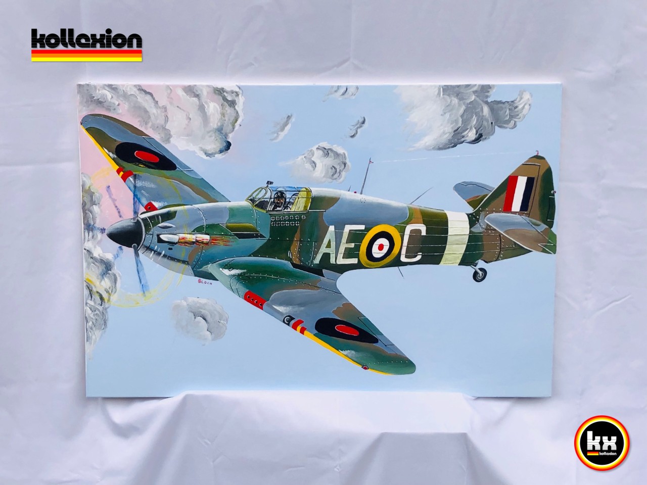 Painting RB 70 Hawker Hurricane 90cm x 60cm
