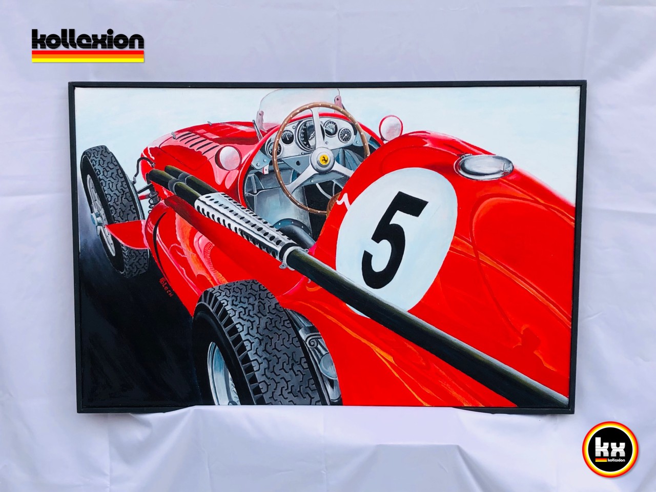 Painting RB 51 Ferrari 555 Super Squalo n°5 90cm x 65cm